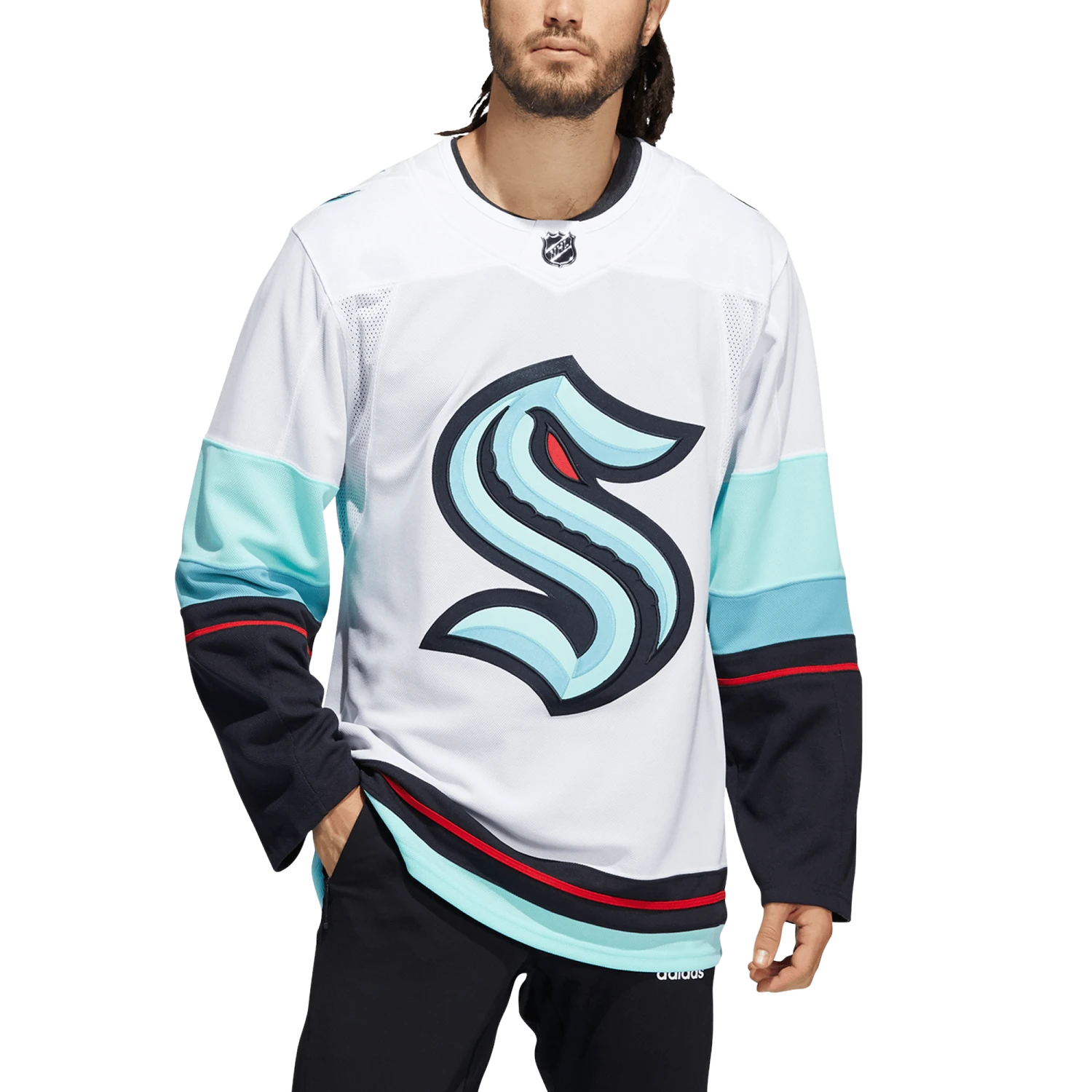 Seattle Kraken Away Adidas PrimeGreen Senior Jersey - Image 2