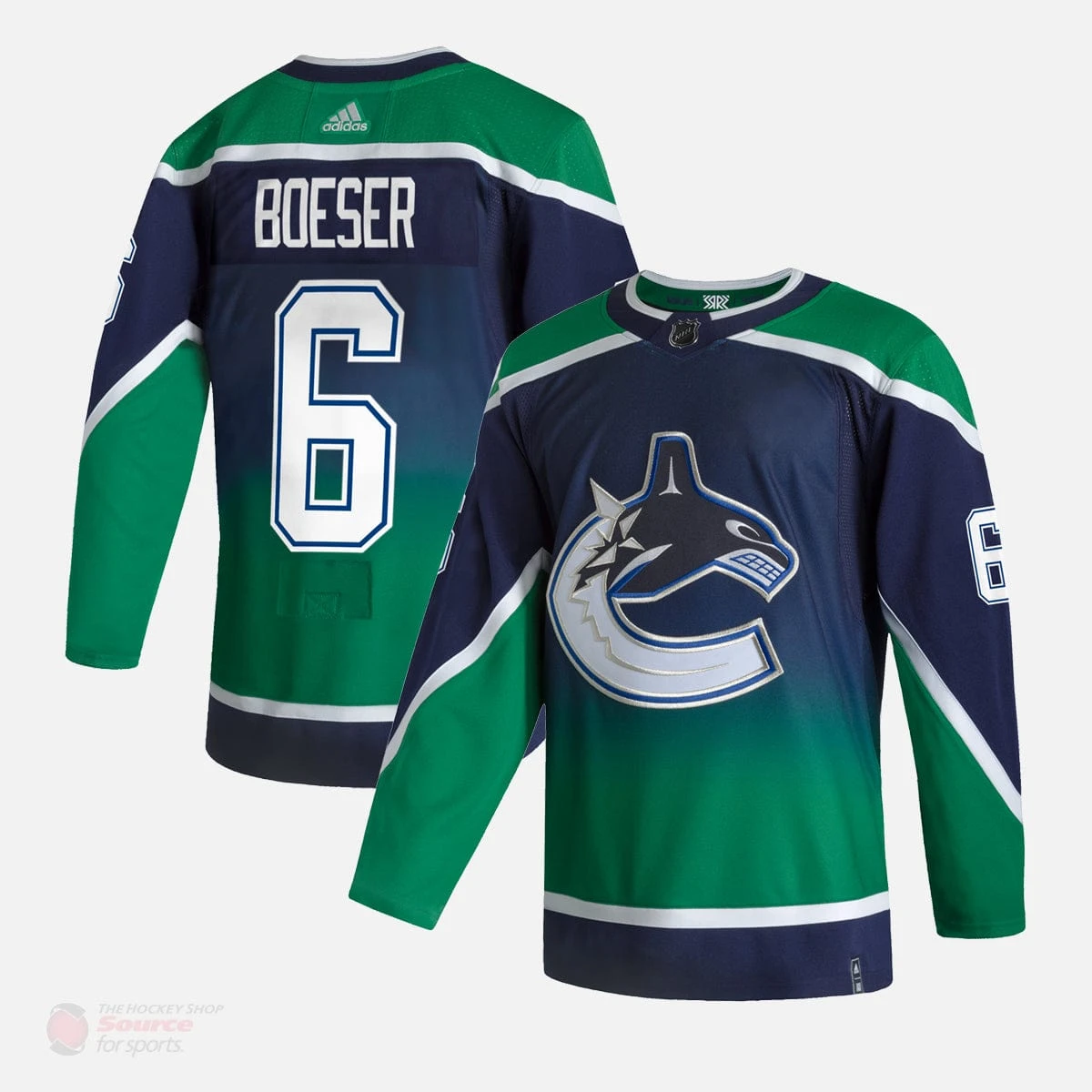 Vancouver Canucks Reverse Retro Adidas Authentic Senior Jersey - Brock Boeser - Image 2