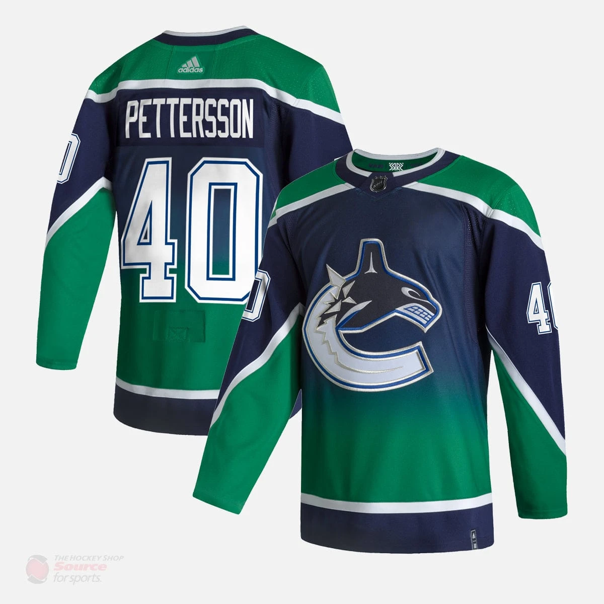 Vancouver Canucks Reverse Retro Adidas Authentic Senior Jersey - Elias Pettersson - Image 2