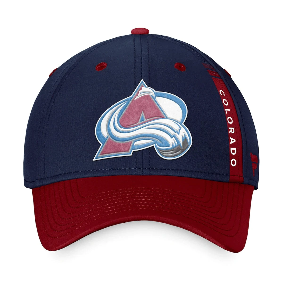 Colorado Avalanche Fanatics Authentic Pro Draft Flexfit Hat - Image 2