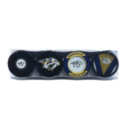 Nashville Predators Inglasco NHL Logo Hockey Puck (4 Pack)