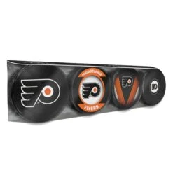 Philadelphia Flyers Inglasco NHL Logo Hockey Puck (4 Pack)