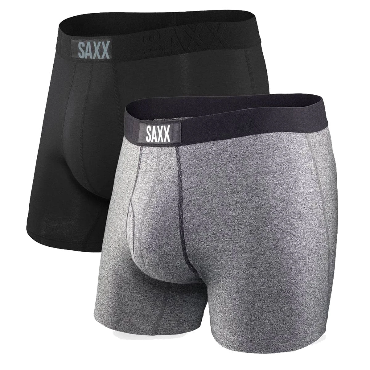 Saxx Vibe Boxers - Black / Grey (2 Pack)