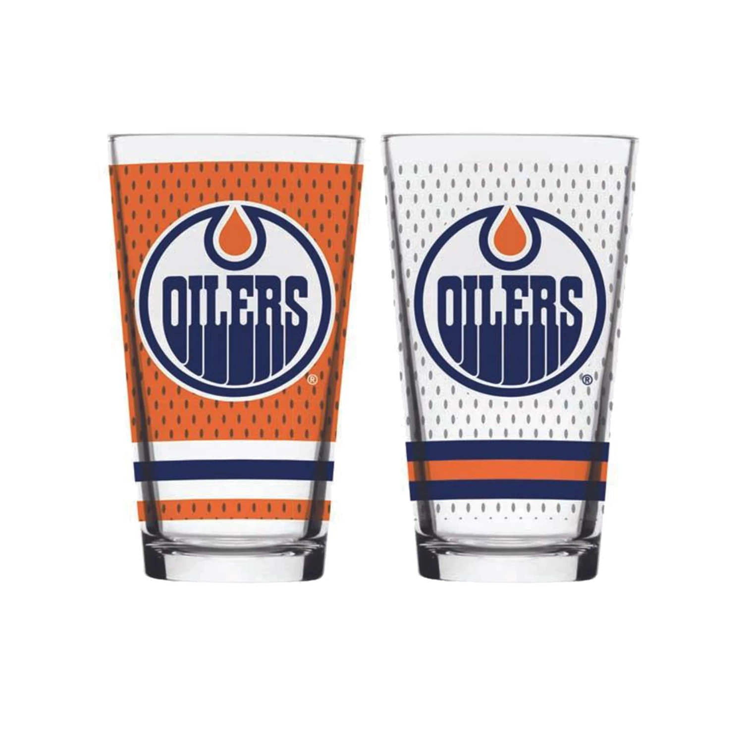 Edmonton Oilers Sports Vault NHL Mixing Glass Set - 2 Pack